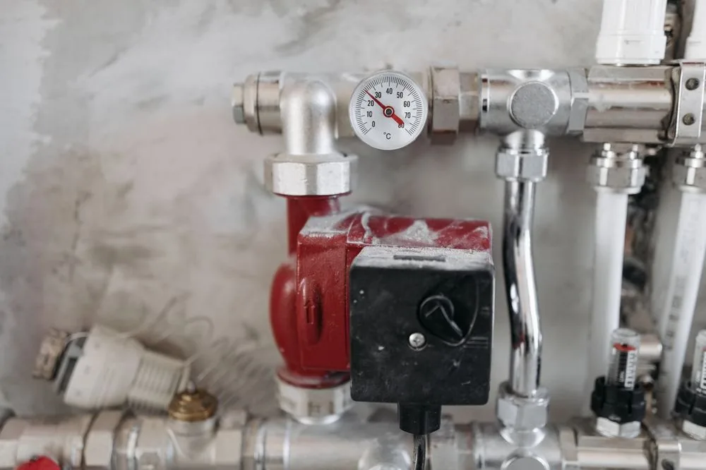 Residential circulation pump and plumbing lines